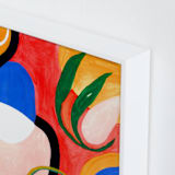 "Everybody needs beauty" - Art Print in red by FERNANDA MARTINEZ - Frame Close-up