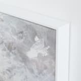 "Melody in White" - Art Print in white grey by Teodora Guererra - Frame Close-up