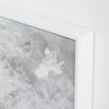 "Melody in White" - Art Print in white grey by Teodora Guererra - Frame Close-up