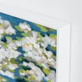 "Verdant" - Art Print in Ocean Blue by Denise Wong - Frame Close-up