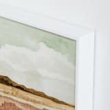 "Wetland" - Art Print in Golden Green by Field and Sky - Frame Close-up