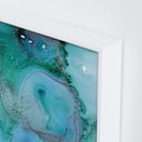 "Malachite Reinterpreted" - Art Print in blue by Leslie M Ward - Frame Close-up