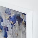 "North Gold" - Art Print in North Blue by Christine Olmstead - Frame Close-up