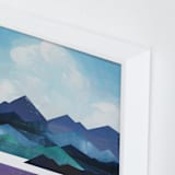"Mountain Ridges" - Art Print in Mountain Blue by AlisonJerry - Frame Close-up
