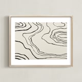 "Walkabout" - Art Print in Paperwhite by Kelly Johnston - Framed