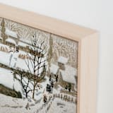 "Morning Snow" - Art Print in Coffee by Zhihua Tu - Frame Close-up