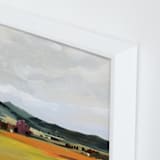 "Morning Breeze" - Art Print in Khaki Cool Green by Shina Choi - Frame Close-up