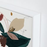 "I Wandered in the Forest" - Art Print in Forest Green by Sarah McInroe - Frame Close-up
