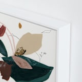 "I Wandered in the Forest" - Art Print in Forest Green by Sarah McInroe - Frame Close-up