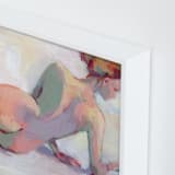 "Sunbather" - Art Print in Lilac by sue prue - Frame Close-up