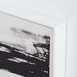 "Abstract Lithograph" - Art Print in Black, White by Marta Crea - Frame Close-up