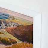 "in the nick of time" - Art Print in ochre by Jess Franks - Frame Close-up