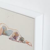 "Melancolia" - Art Print in nude pink by Catilustre - Frame Close-up