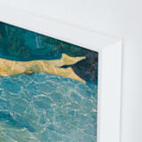 "Submerge I" - Art Print in Deep Sea Blue by Debra Butler - Frame Close-up