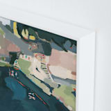 "Cenote" - Art Print in Mayan Blue by Rachel Mercier - Frame Close-up