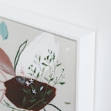 "Flower Crown For You" - Art Print in Burgundy Wine by Sarah McInroe - Frame Close-up