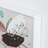 "Flower Crown For You" - Art Print in Burgundy Wine by Sarah McInroe - Frame Close-up