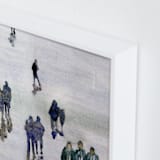 "In the crowd" - Art Print in blue petrol by Lulaloo - Frame Close-up
