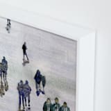"In the crowd" - Art Print in blue petrol by Lulaloo - Frame Close-up