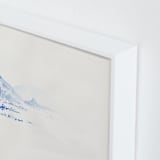 "Cascade Blues" - Art Print in Mountain Blue by Marguerite Andrews - Frame Close-up