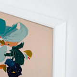 "Spring Botanical Series #3" - Art Print in Peach by Caryn Owen - Frame Close-up