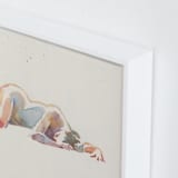 "Melancolia" - Art Print in nude pink by Catilustre - Frame Close-up