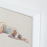 "Melancolia" - Art Print in nude pink by Catilustre - Frame Close-up