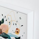 "Lyrical" - Art Print in Nude Coral by Sarah McInroe - Frame Close-up