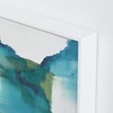 "Enchant II" - Art Print in Teal by Christine Llewellyn - Frame Close-up