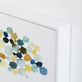 "Hexagon Cluster II" - Art Print in Yellow by Yao Cheng Design - Frame Close-up