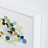 "Hexagon Cluster II" - Art Print in Yellow by Yao Cheng Design - Frame Close-up