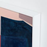 "That Time we Slipped Under the Ocean" - Art Print in Indigo Ocean by Christina Flowers - Frame Close-up
