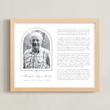 "Crossed Arch Obituary Print" - Custom Foil Print in White by Sarah Brown - Framed