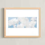 "Cumulus" - Art Print in White by Lynne Millar - Framed