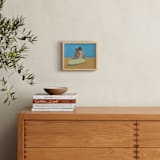 "Violet & Zach Intertube" - Art Print in Cerulean Blue by Annie Seaton - In a Room