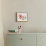 "Playful Poppy " - Art Print in Pink by Lissabeth Anglin - In a Room