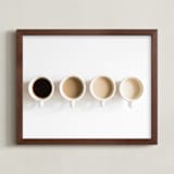 "Coffee Cathy" - Art Print in Latte by K.Short - Framed