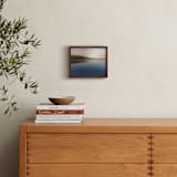 "Morning Glow" - Art Print in Deep Lake Blue by Karen Kaul - In a Room