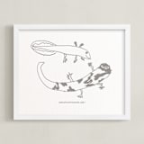 "Your Drawing: Landscape Custom Letterpress Print" - Custom Letterpress Print in Warm Gray by Minted - Framed