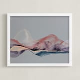 "Across The Lake |" - Art Print in Dove Grey by Synnöve Seidman - Framed