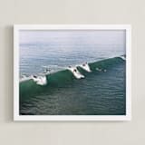 "Wave on film" - Art Print in Silver Sage by Danielle Elizabeth Guthrie - Framed