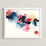 "Bloom Mixer" - Art Print in Sapphire Blue by Three Kisses Studio - Framed