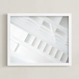 "Bright Stairway" - Art Print in White by Ilze Lucero - Framed
