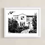 "House: White Border Custom Print" - Custom Print in Black by Minted - Framed