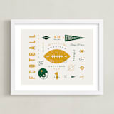 "American Football Vocab" - Art Print in Hunter by Dana Beckwith - Framed