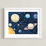 "Solar System" - Art Print in Deep Space by Alexandra Dzh - Framed