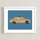 "New York" - Art Print in Taxi by Jenna Holcomb - Framed