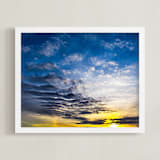 "Last rays" - Art Print in sunny yellow  by NSMARK - Framed