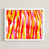 "Colourburst8" - Art Print in Red by Miranda Mol - Framed