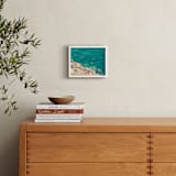 "Seaside" - Art Print in Bright Teal by Kitty Seeber - In a Room